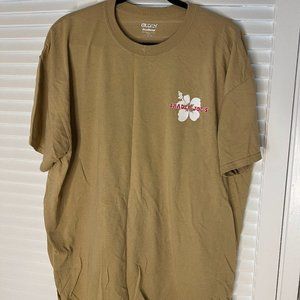 Trader Joes Short Sleeve Tshirt; Light Brown/Green